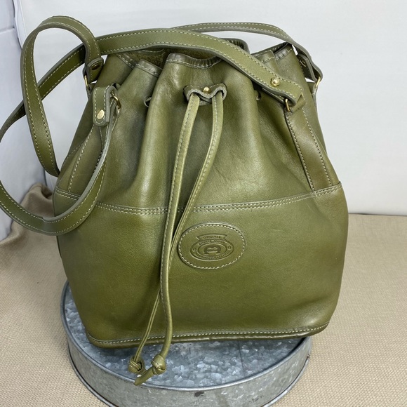 Etienne Aigner Bags Etienne Aigner Vintage Olive Green Bucket Bag